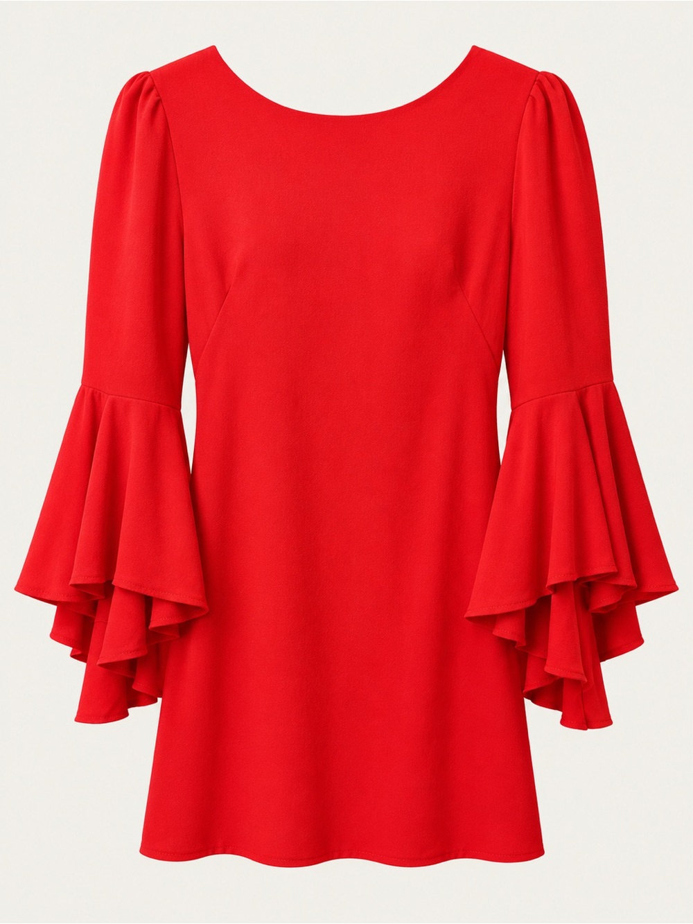Milly Red Tiered-Ruffle Mini Dress